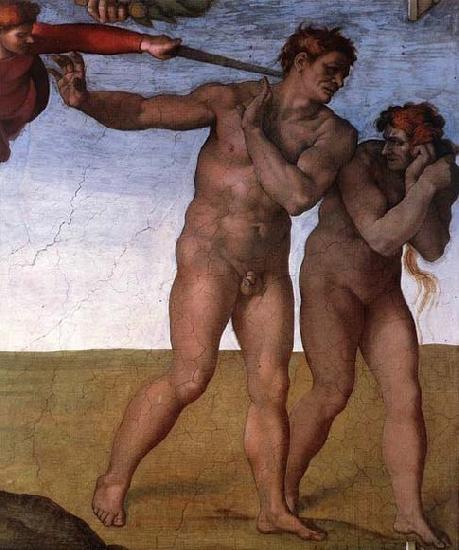 Michelangelo Buonarroti Expulsion from Garden of Eden Germany oil painting art